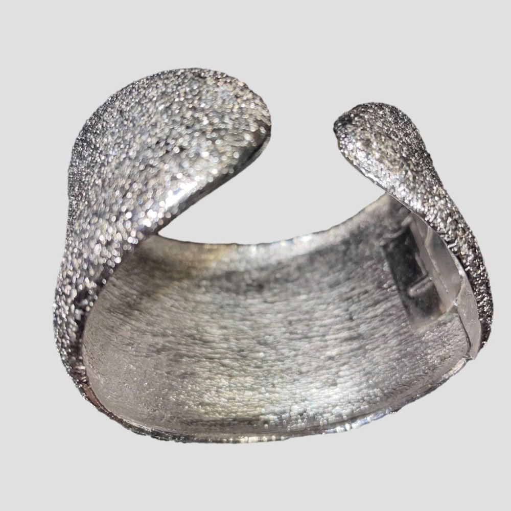 Kenneth Lane Silver Pave Cuff Bracelet - Gorgeous! - Picture 2 of 5